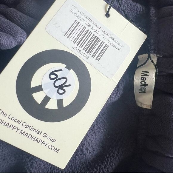 MADHAPPY Outdoors Printed Sweatpants in Nocturnal Cotton-fleece XS NEW - Picture 6 of 7